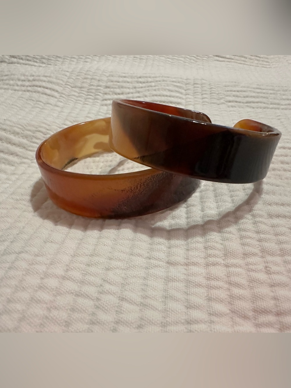 Classic Tortoiseshell Cuff Bracelets - Brown